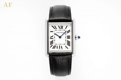 AF Factory AAA Swiss Replica Cartier Tank Solo Stainless Steel Bezel Watches 33.7MM
